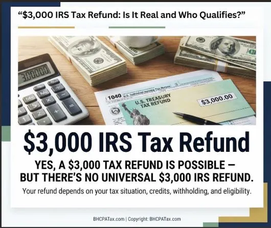 $3,000 IRS tax refund explained and who may qualify