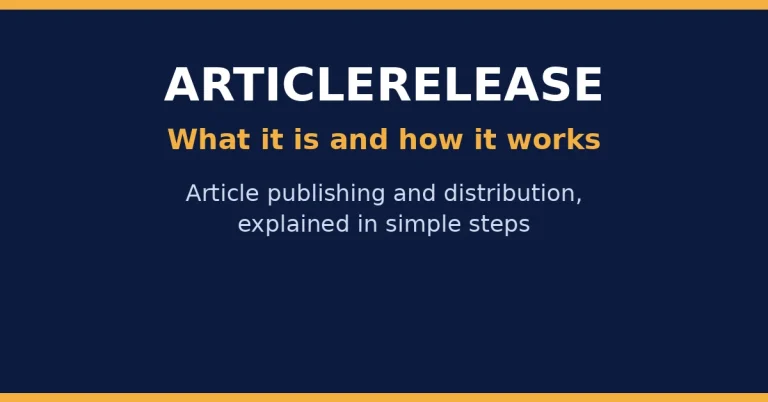 Featured image for articlerelease explaining what article publishing and distribution is and how it works in simple steps